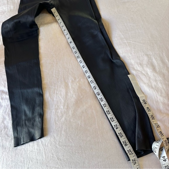 SABLYN Jessica Leather Zipper Pants in Navy Blue Size Small - Picture 13 of 13